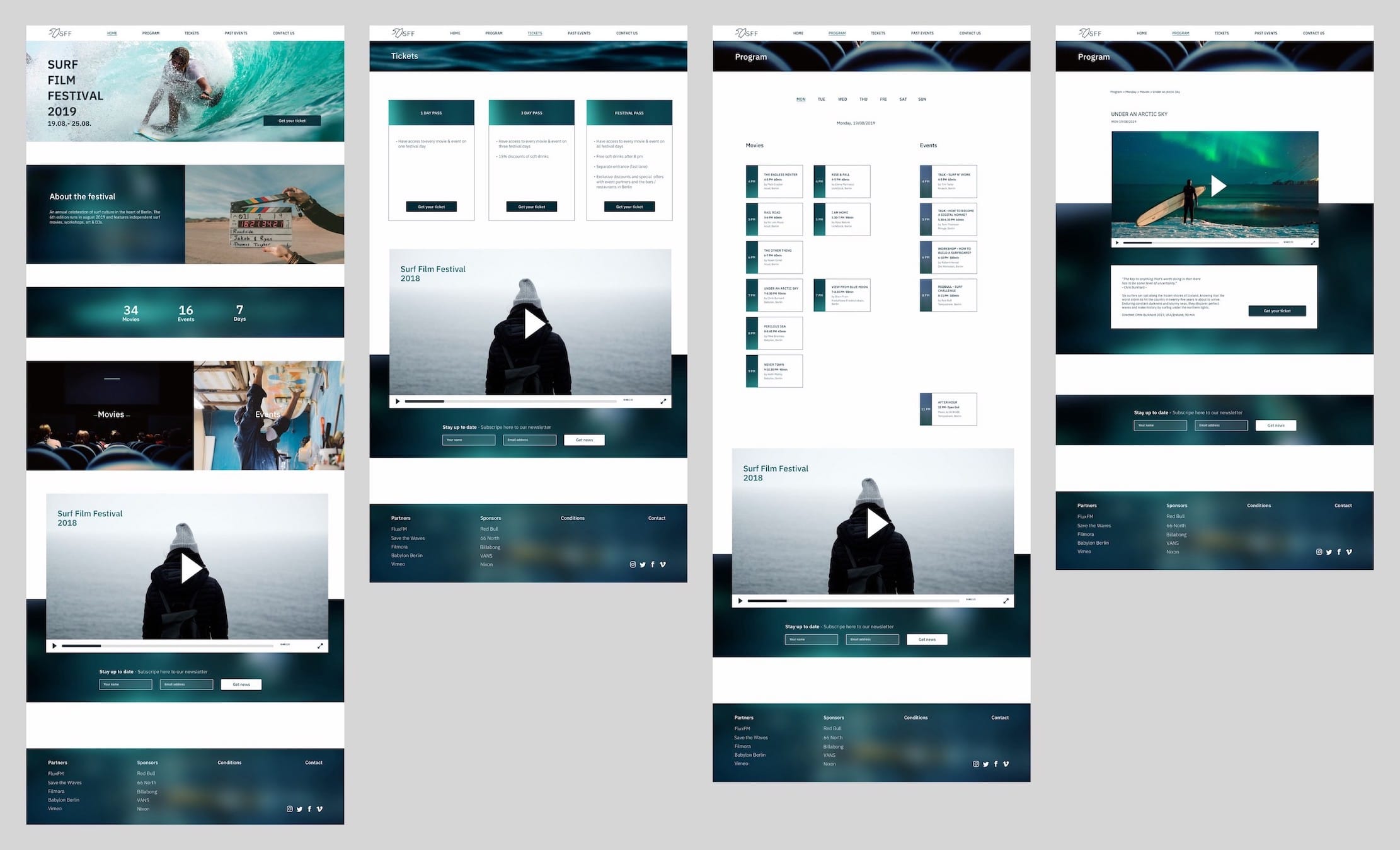 Four High-fidelity Screens